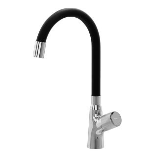 Смеситель для кухни Kohr FLY 1LN020201CP-0000A чёрный/хром